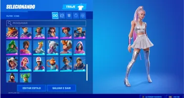 CONTA FORTNITE PASSES DO CAPÍTULO 2 ARIANA NINJA ARLEQUINA