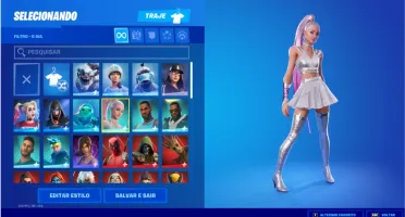 CONTA FORTNITE PASSES DO CAPÍTULO 2 ARIANA NINJA ARLEQUINA