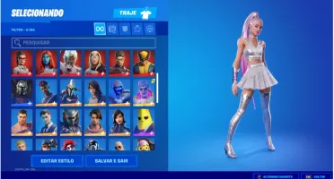 CONTA FORTNITE PASSES DO CAPÍTULO 2 ARIANA NINJA ARLEQUINA