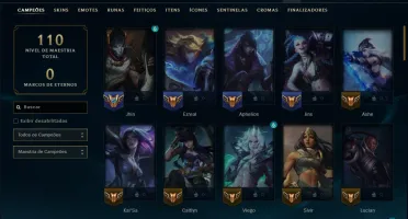 Platina 4 com 60 Champs e 24 Skins +1700 RP