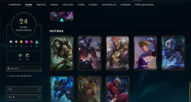 Platina 4 com 60 Champs e 24 Skins +1700 RP