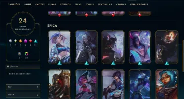 Platina 4 com 60 Champs e 24 Skins +1700 RP