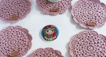 Kit de 6 Porta Copos em Crochê