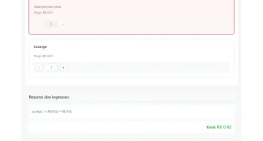 Sistema de Venda de Ingressos + Sistema de Checkout Pix
