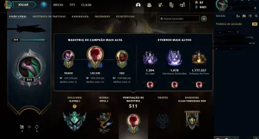 conta lol platina 1 por decay, 318skin 5 ultimate 2mitica