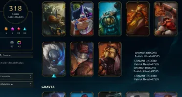 conta lol platina 1 por decay, 318skin 5 ultimate 2mitica