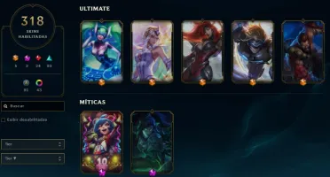 conta lol platina 1 por decay, 318skin 5 ultimate 2mitica