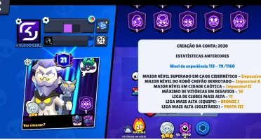 Conta de Brawl Stars de 2020