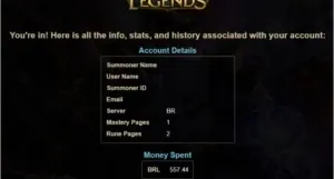 VENDO CONTA LOL - LEAGUE OF LEGENS