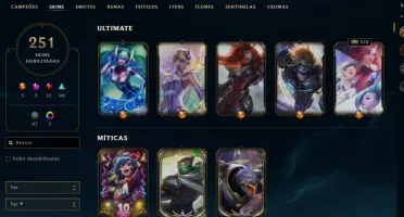 Conta lol todos os champs atualmente Diamante 2