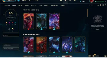 Todos os campeões e 45 skins