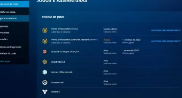 Conta World of Warcraft BFA, Overwatch, Diablo 3 + Dlc's