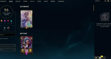 Conta LOL Level 222 Plat II