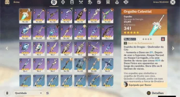 Zhongli, Venti, Childe, Qiqi e Keqing+Arco PB, Skyward Prime