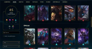 Conta prata 2 com 77 Champs e 45 Skins + 60 Espolios