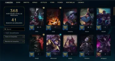Conta prata 2 com 77 Champs e 45 Skins + 60 Espolios