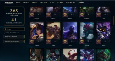 Conta prata 2 com 77 Champs e 45 Skins + 60 Espolios