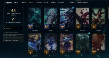 Diamante 3 com 55 Champs e 45 Skins