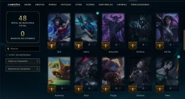 Diamante 3 com 55 Champs e 45 Skins