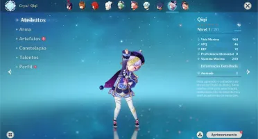 Genshin Impact AR55 9 Personagem 5*/ 6 Armas 5*
