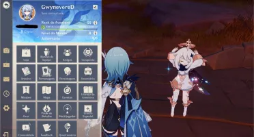 Genshin Impact AR55 9 Personagem 5*/ 6 Armas 5*