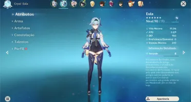 Genshin Impact AR55 9 Personagem 5*/ 6 Armas 5*