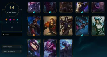pra subir de elo, conta ferro 1, lv 80, 14 skins, 20 emotes