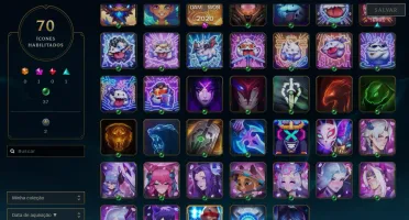 pra subir de elo, conta ferro 1, lv 80, 14 skins, 20 emotes