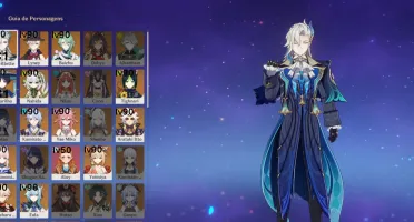 Conta Genshin end game, Ar 60 com ótimos personagens e armas