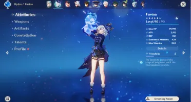Conta Genshin end game, Ar 60 com ótimos personagens e armas