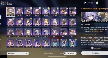 Honkai Star Rail - Conta lv 45 com 4 personagens 5 estrelas