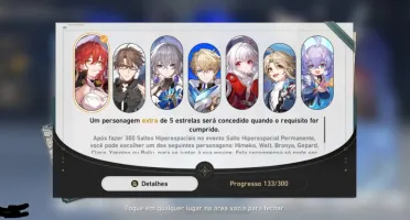 Honkai Star Rail - Conta lv 45 com 4 personagens 5 estrelas