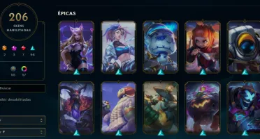 Conta LOL - LVL 458 - 206 Skins - Todos Champions - FA