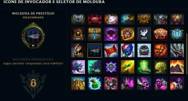 Conta lol skin vitoriosas e icones raros