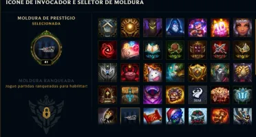 Conta lol skin vitoriosas e icones raros