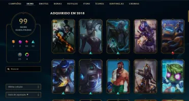 CONTA PLATINA NA S8 / 99 SKINS