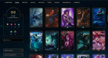 CONTA PLATINA NA S8 / 99 SKINS