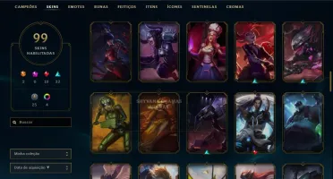 CONTA PLATINA NA S8 / 99 SKINS