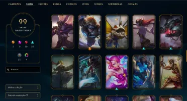 CONTA PLATINA NA S8 / 99 SKINS