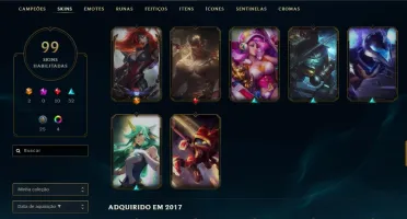 CONTA PLATINA NA S8 / 99 SKINS
