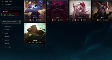 conta lol plat 4 139 campeoes 89 skins 1 ultimate 25 cromas