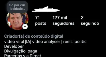 Instagram com 127 k e crescendo