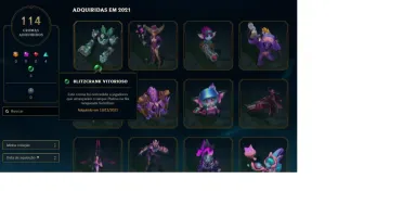 Conta LOL Platina 2 292 skin, todos os champs