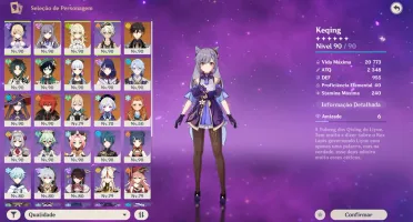 Conta AR58, 3 arcontes, Xiao, Ayaka, Ayato, 6 armas