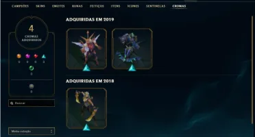 Conta ouro 3 com 100 Champs e 61 Skins + 600k de Katarina