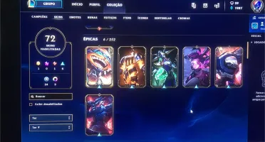CONTA LOL GOLD ll /-/ 70 SKINS /-/