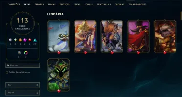Unranked com TODOS os Champs e 113 Skins ( ADC / SUP )