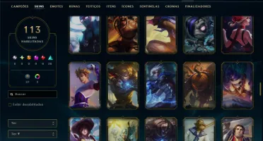 Unranked com TODOS os Champs e 113 Skins ( ADC / SUP )