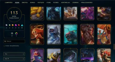 Unranked com TODOS os Champs e 113 Skins ( ADC / SUP )