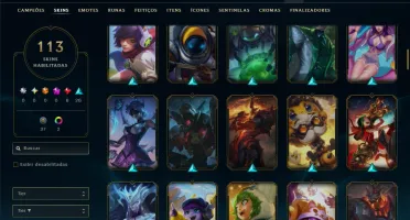 Unranked com TODOS os Champs e 113 Skins ( ADC / SUP )